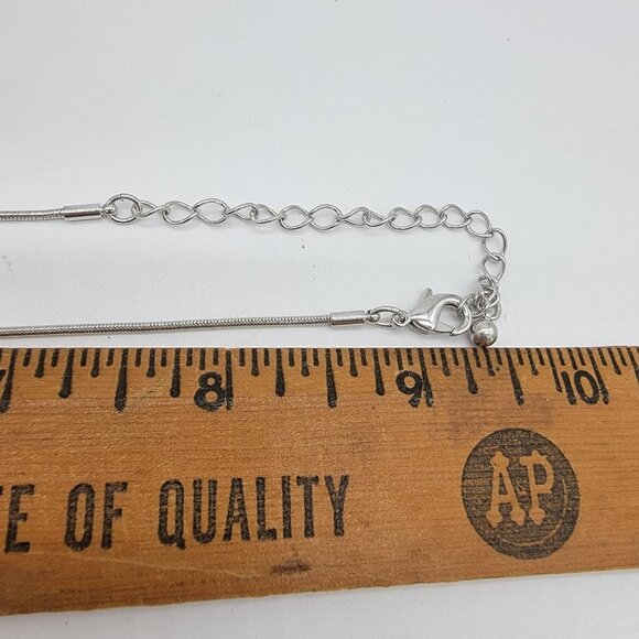 Vintage Avon Gold‎ Tone Monogram Initial S Rhinestone Necklace - Picture 4 of 5